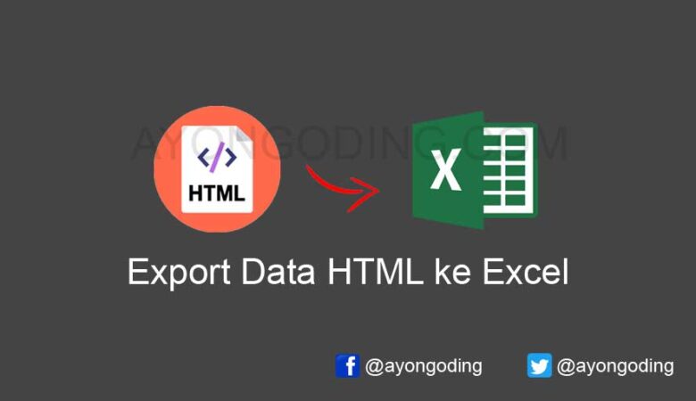 Export html ke excel