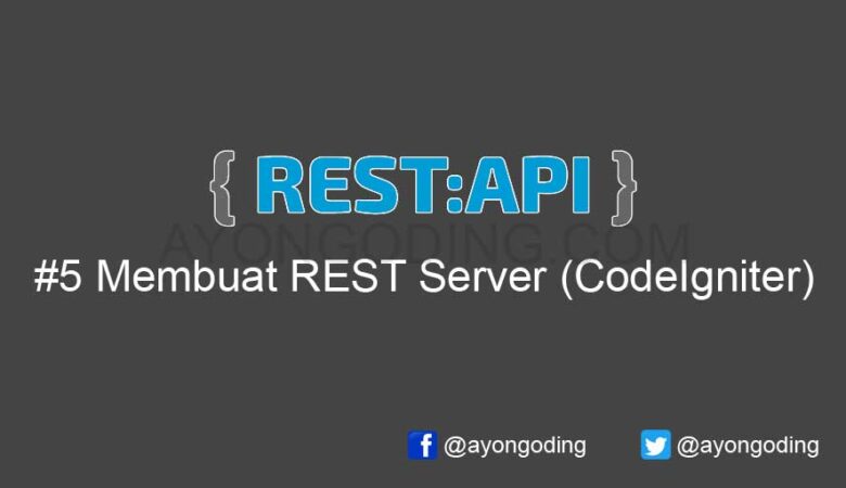 REST API rest server codeigniter